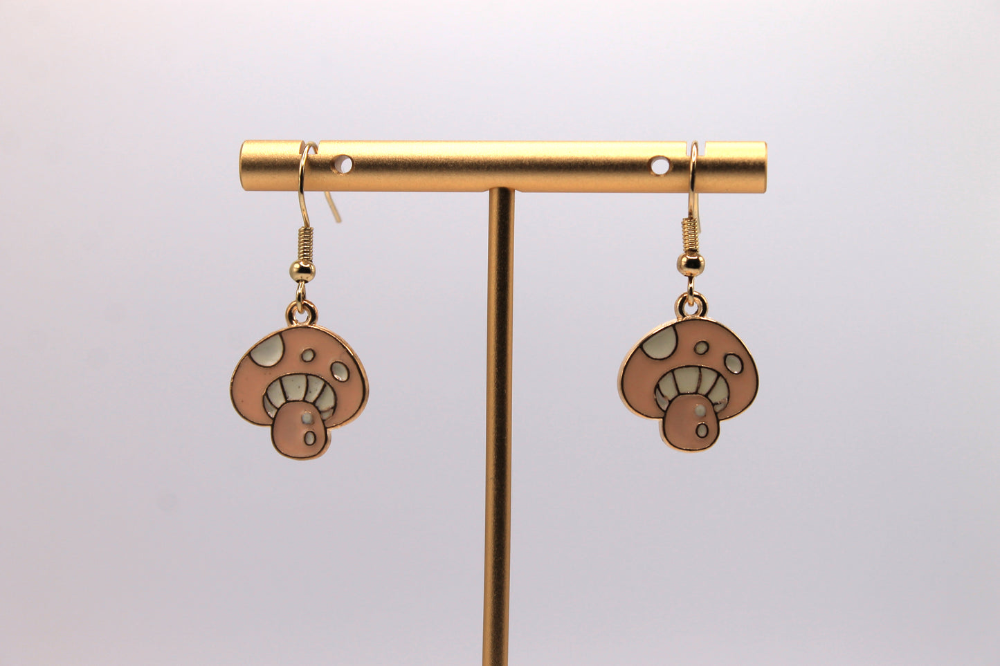 Pink Mushroom Earrings