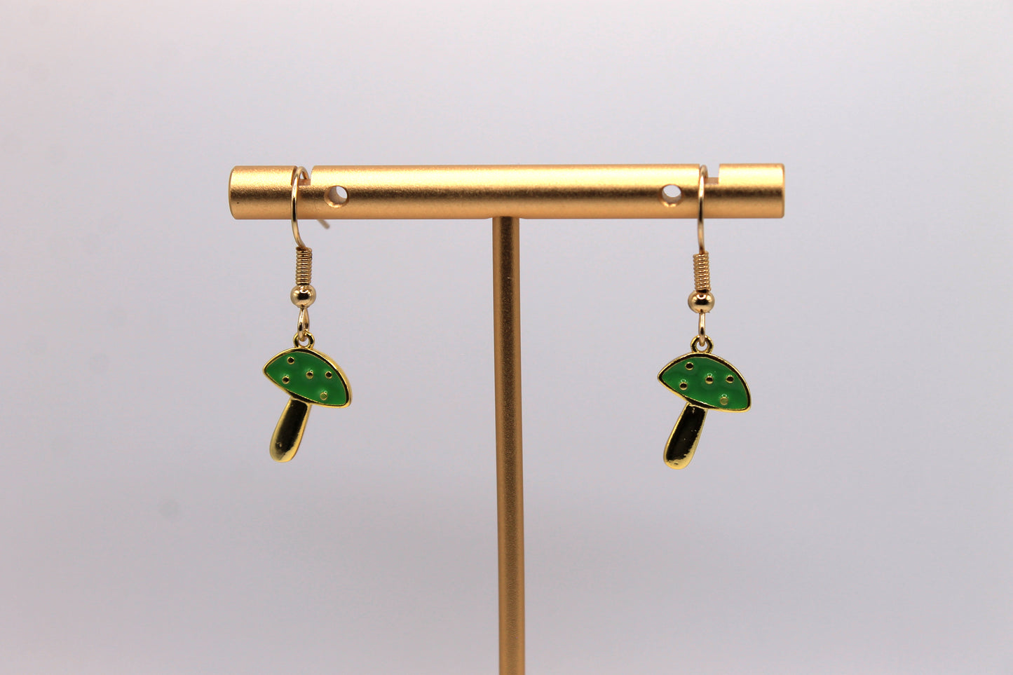 Mini Mushroom Earrings, Green