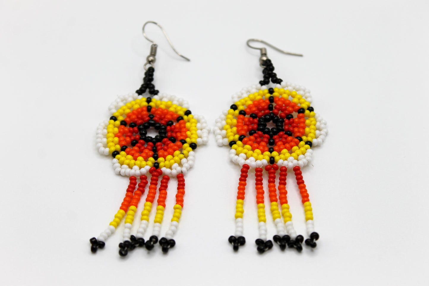 Oaxacan Beaded Floral Earrings Style 1