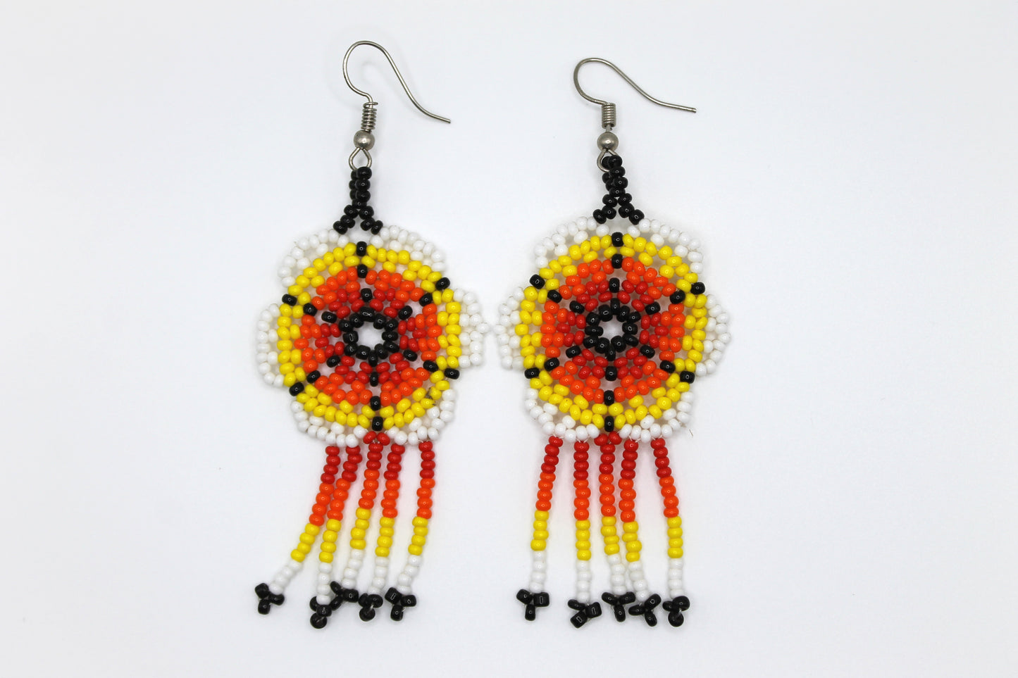 Oaxacan Beaded Floral Earrings Style 1