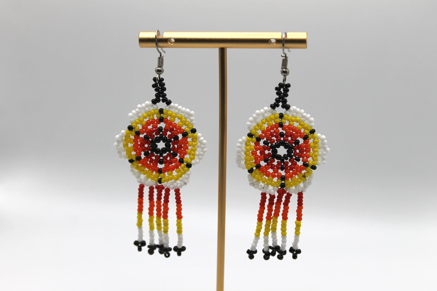 Oaxacan Beaded Floral Earrings Style 1