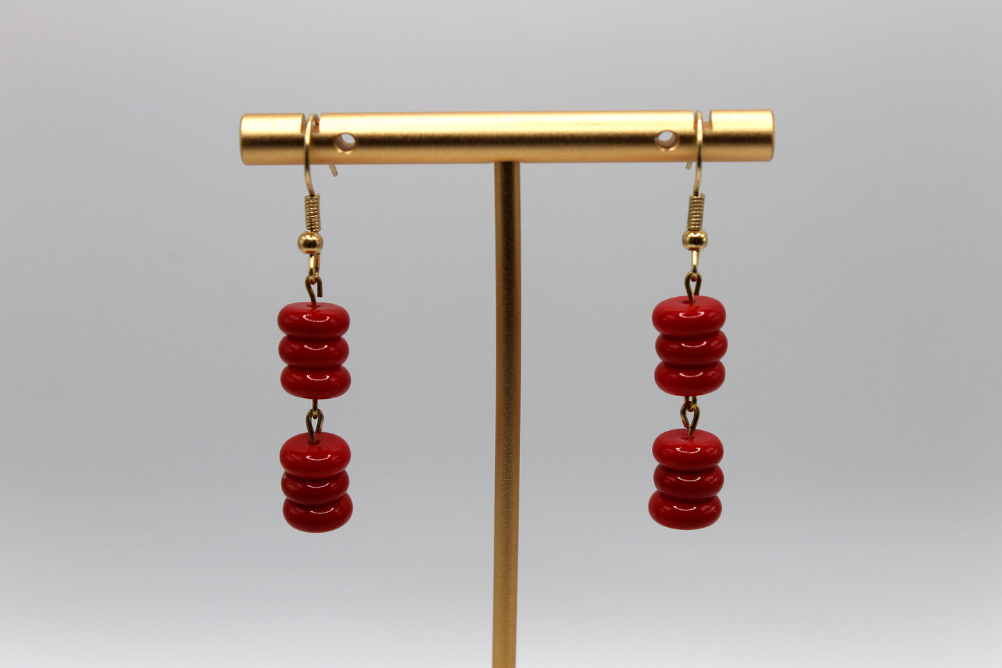Mini Stacked Bead Earrings