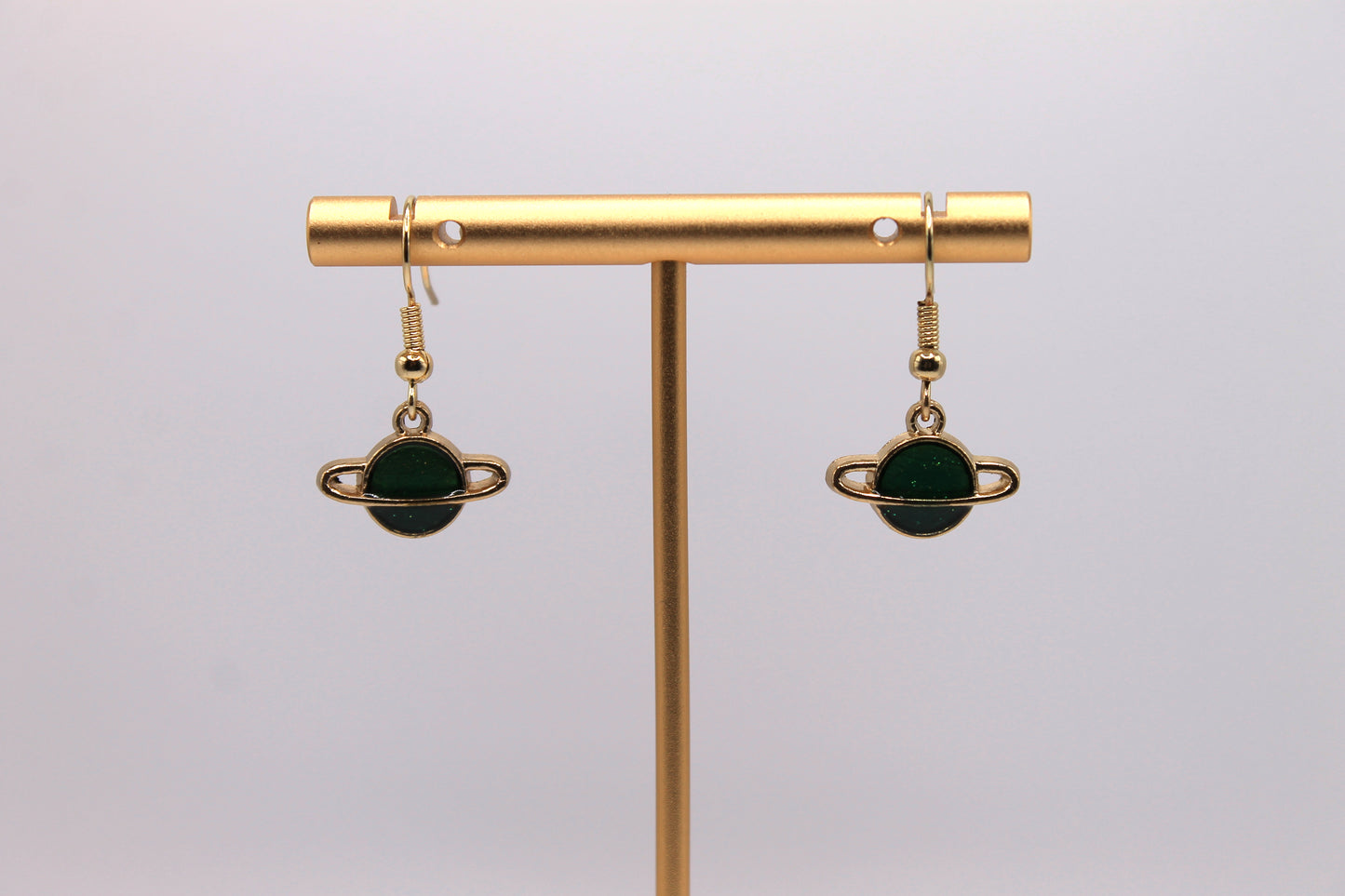 Planet Earrings, Green