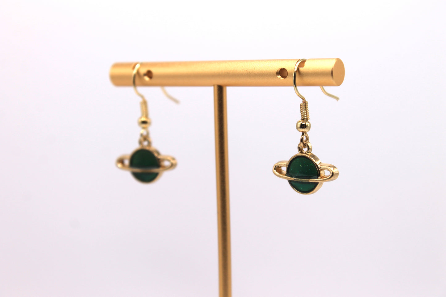 Planet Earrings, Green