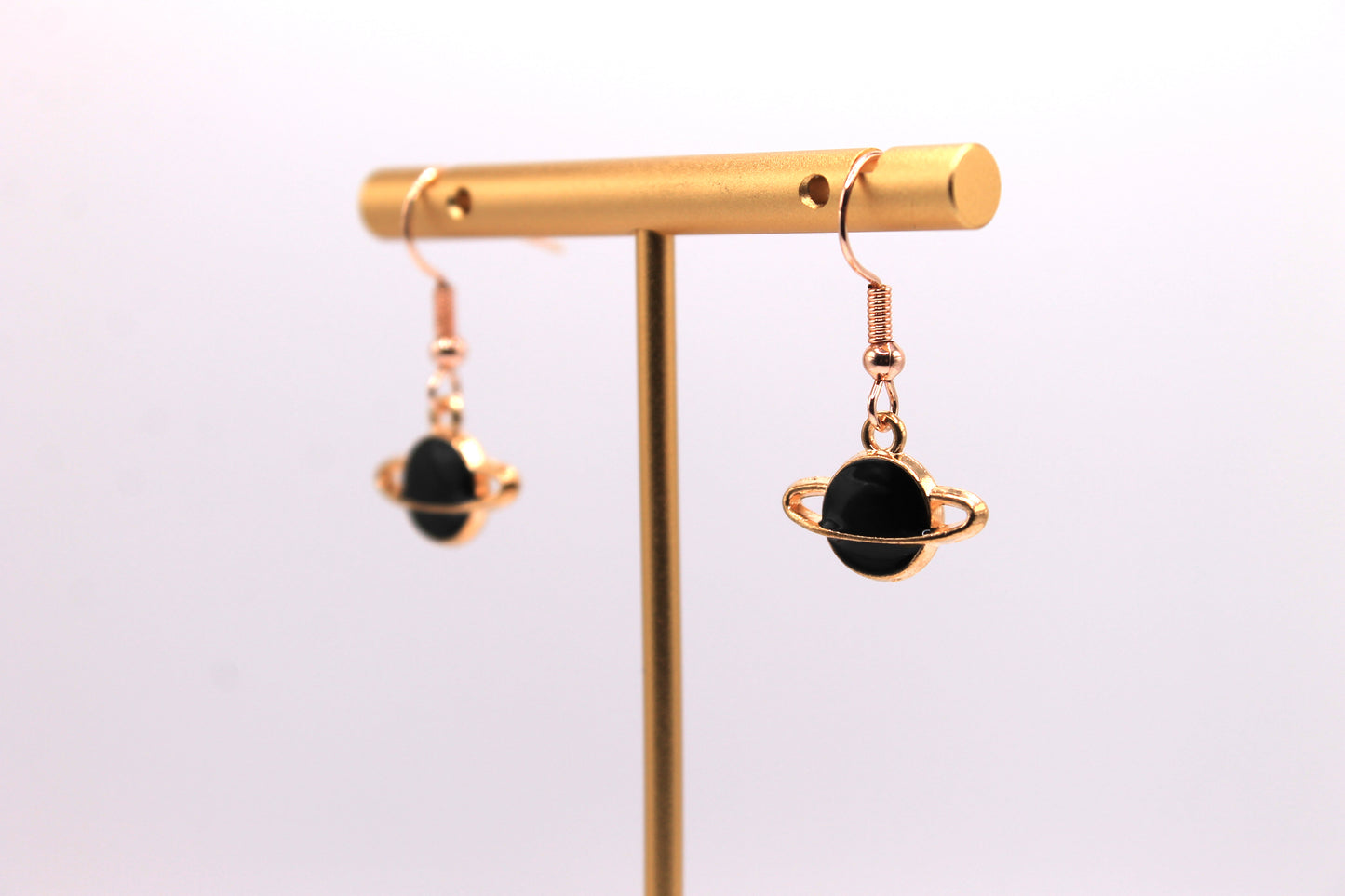 Planet Earrings, Black
