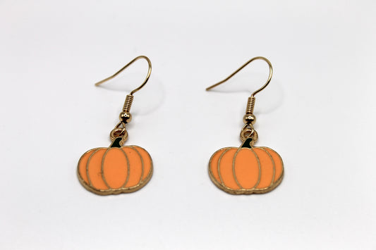 Imperfect Creations Enamel Pumpkin Earrings