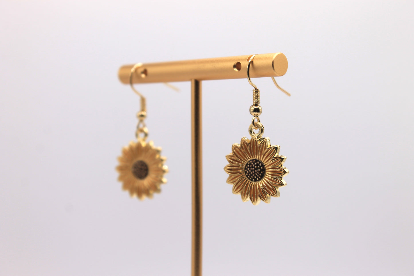 Round Sunflower Earrings