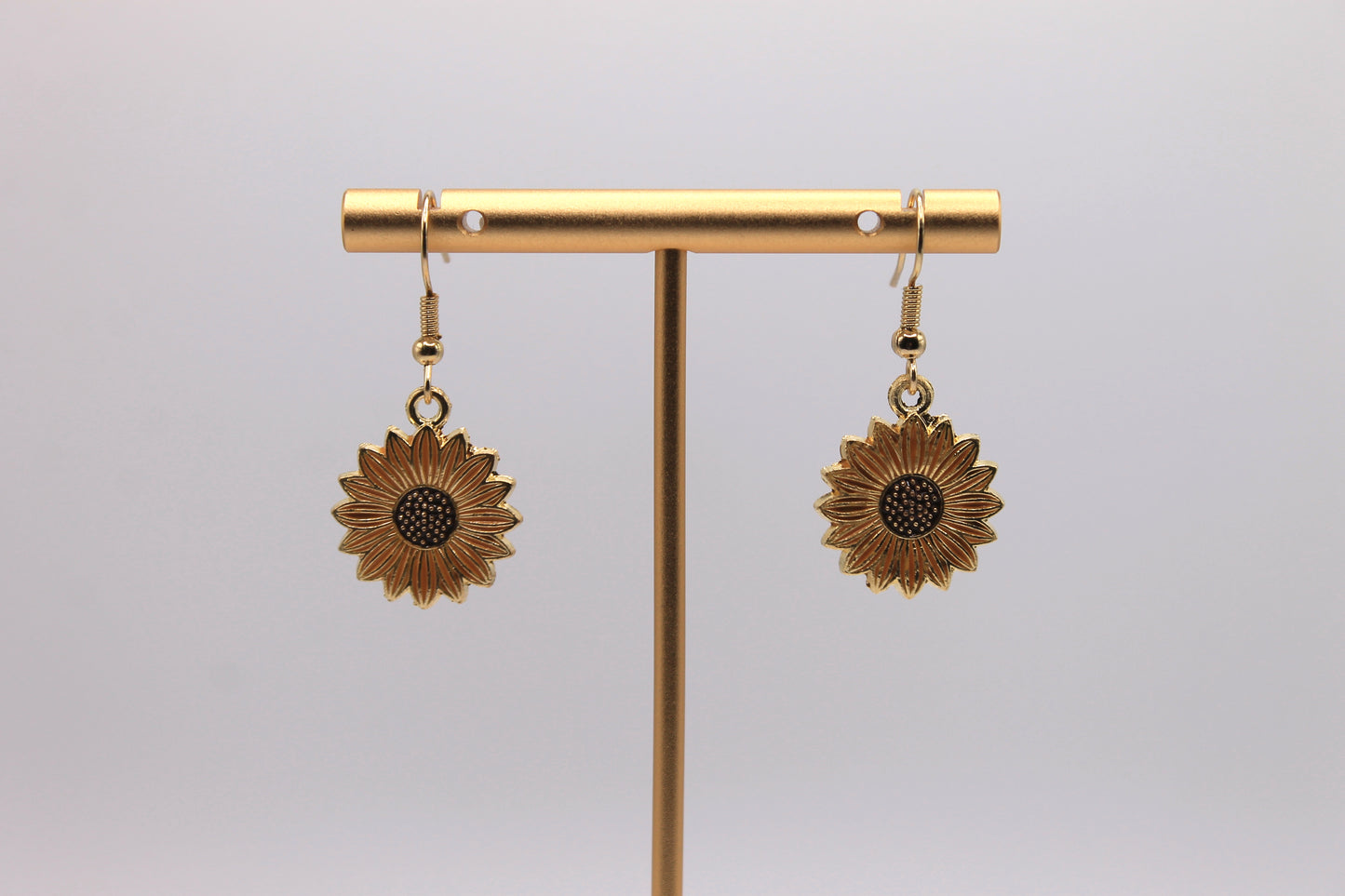 Round Sunflower Earrings