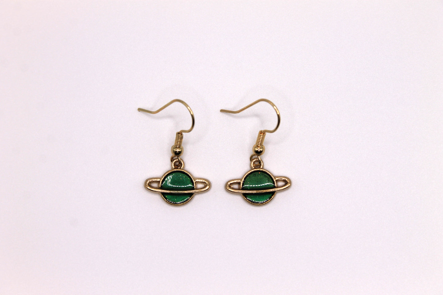 Planet Earrings, Green