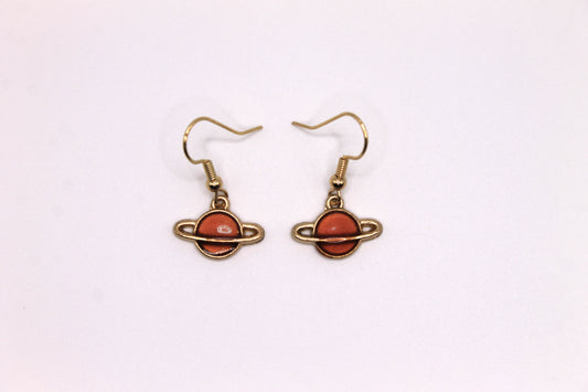 Planet Earrings, Pink