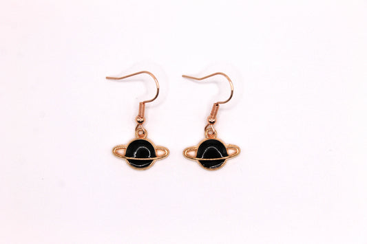 Planet Earrings, Black