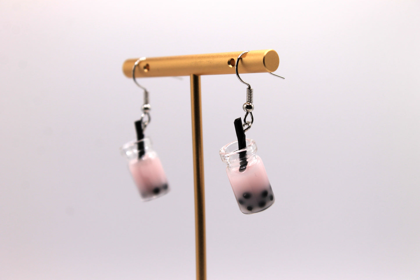 Boba Earrings, Pink