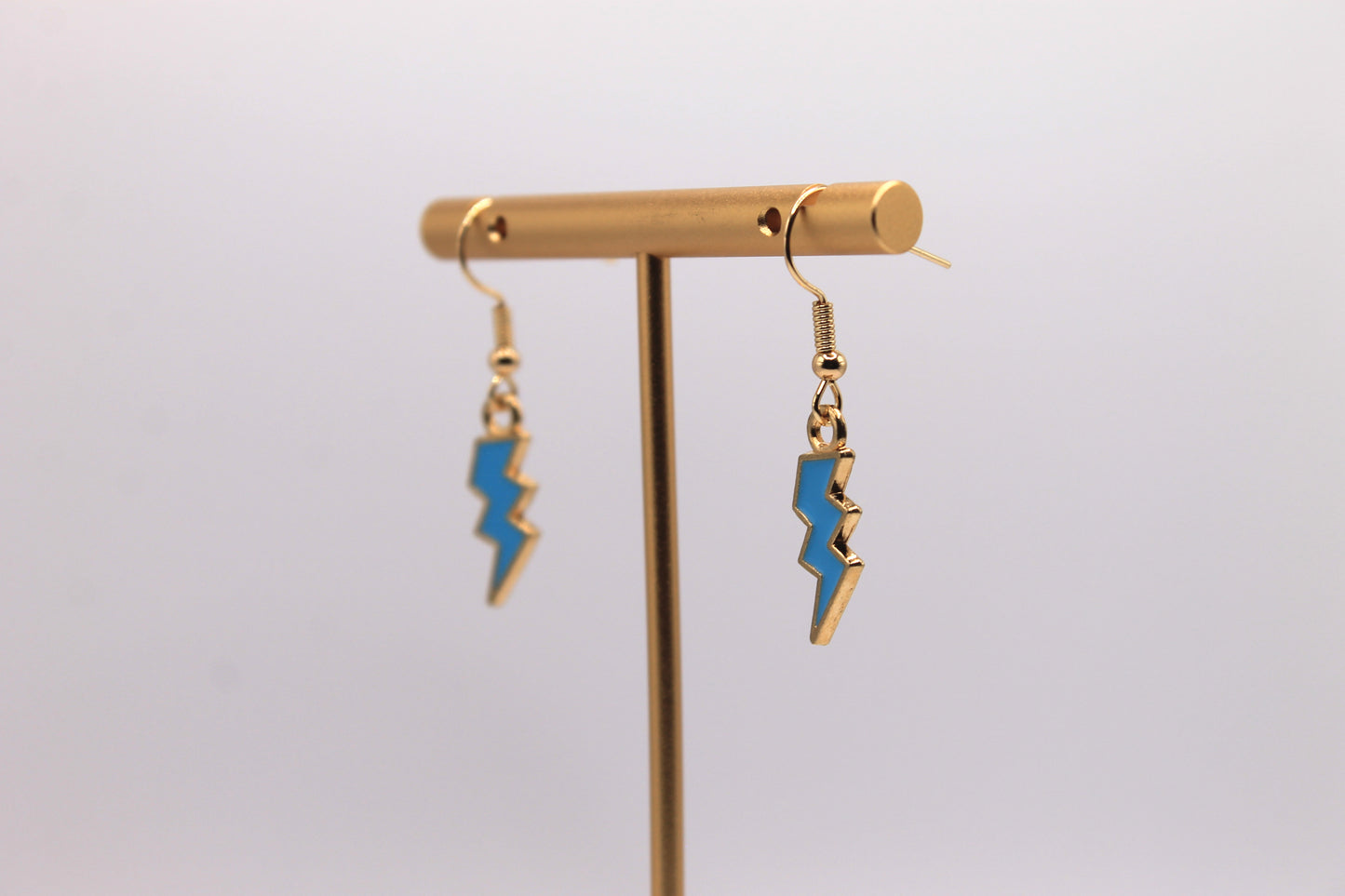 Lightning Bolt Earrings, Blue