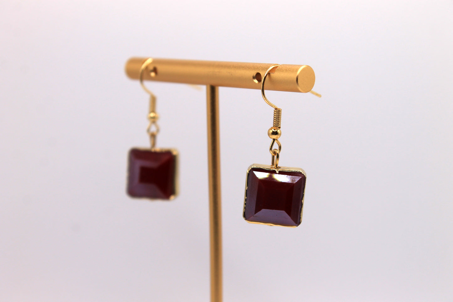 Red Glass Earrings