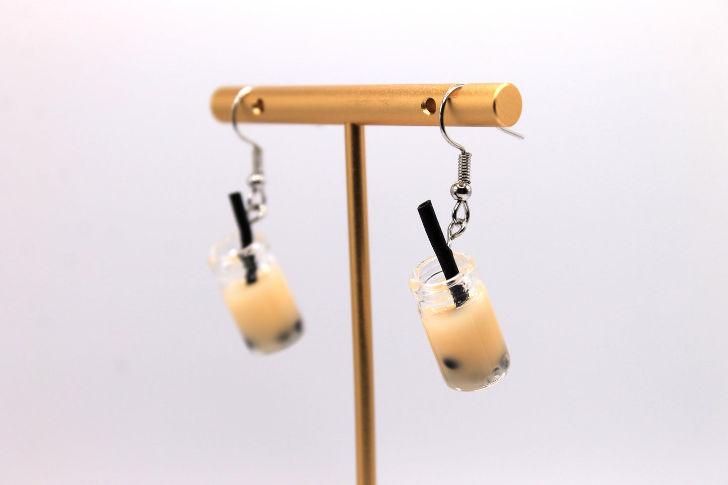 Boba Earrings, Beige