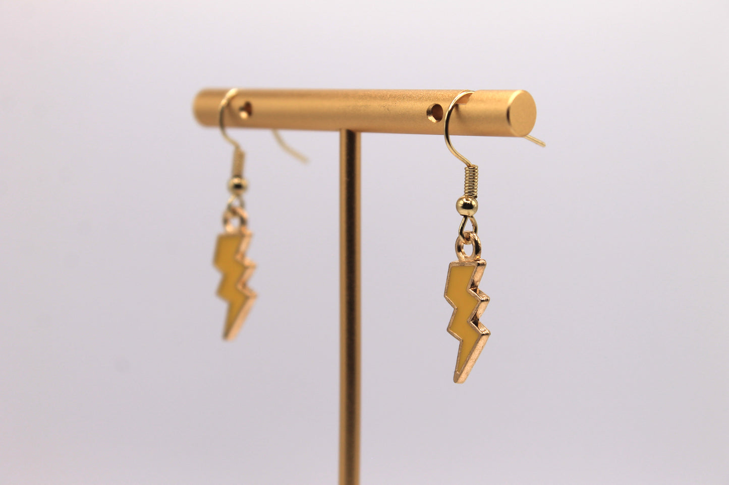 Lightning Bolt Earrings, Yellow