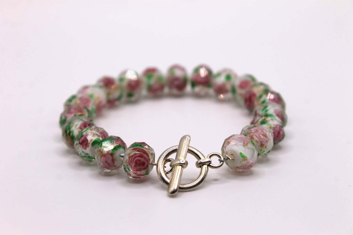 Rose Glass Bracelet