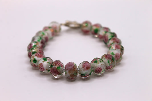 Rose Glass Bracelet