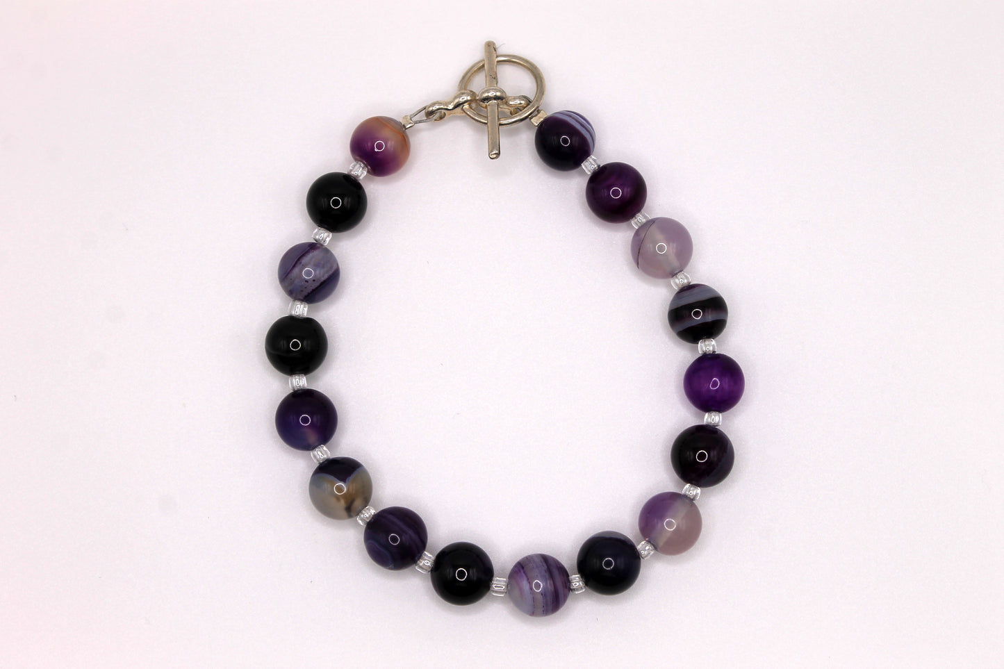 Mixed Purple Glass Bracelet