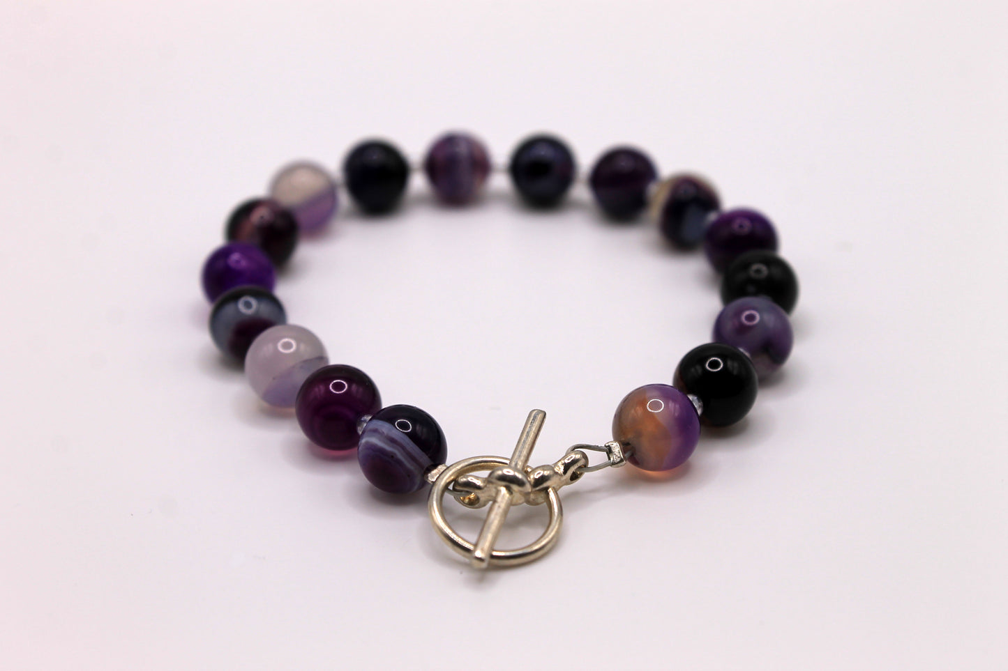 Mixed Purple Glass Bracelet