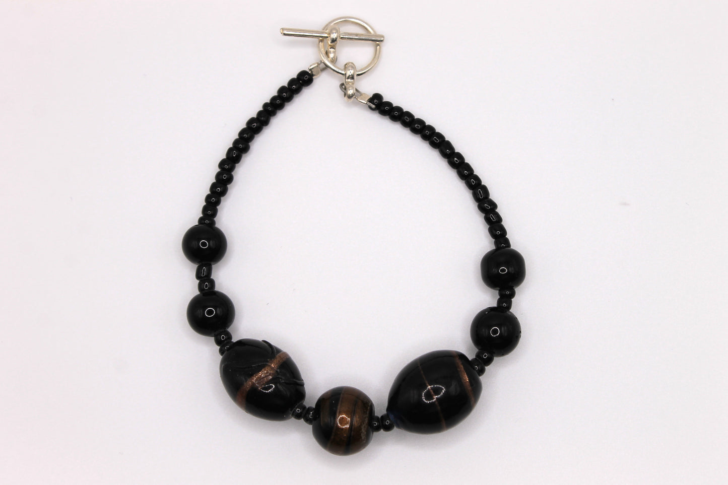 Black Lampworked Bracelet