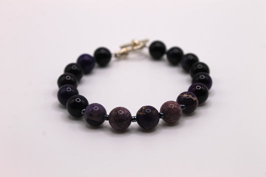 Purple Crackle Bracelet, Mixed