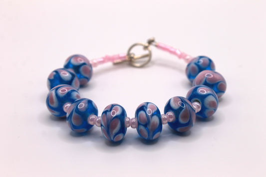 Ocean Flower Glass Bracelet