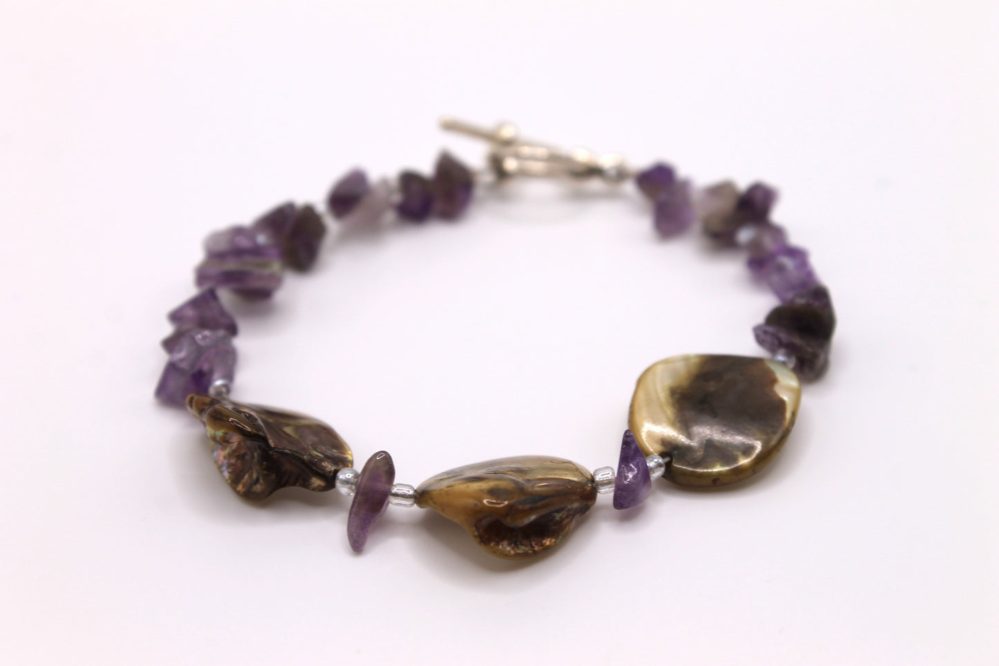 Purple and Green Stone Bracelet