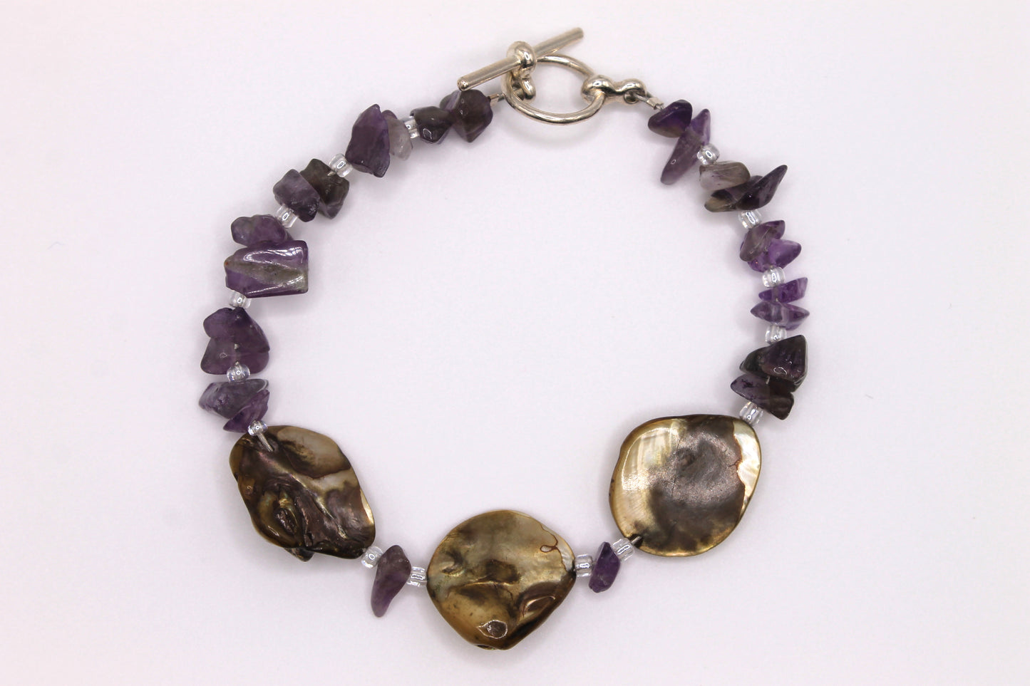 Purple and Green Stone Bracelet