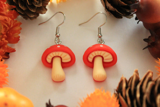 Fall Mushroom Earrings