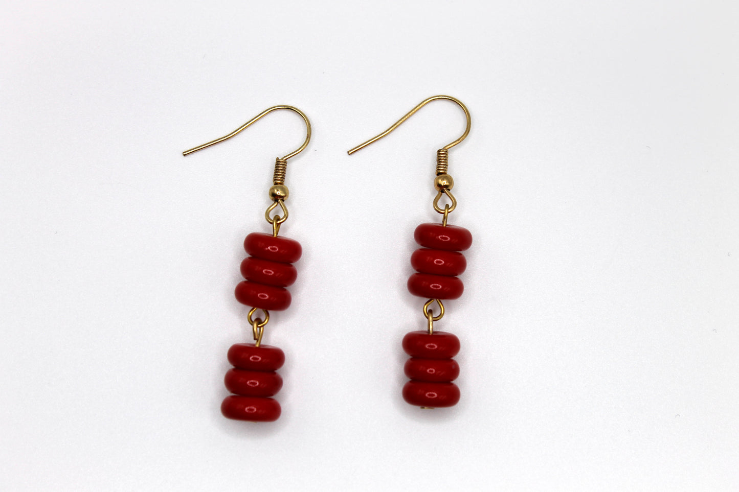 Mini Stacked Bead Earrings