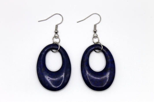 Retro Blue Stone Earrings