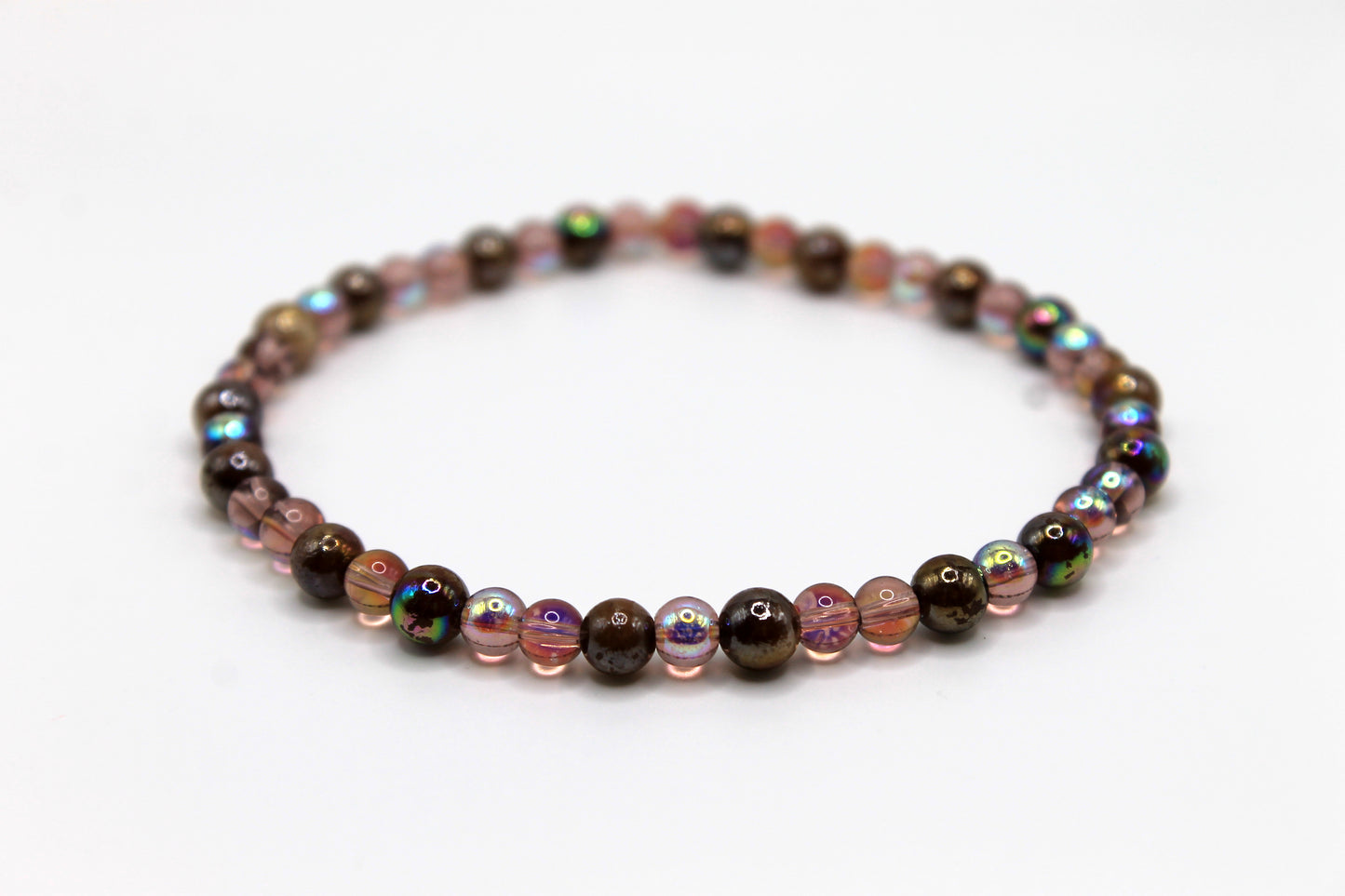 Mismatched Purple Glass Bracelet