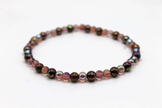Mismatched Purple Glass Bracelet