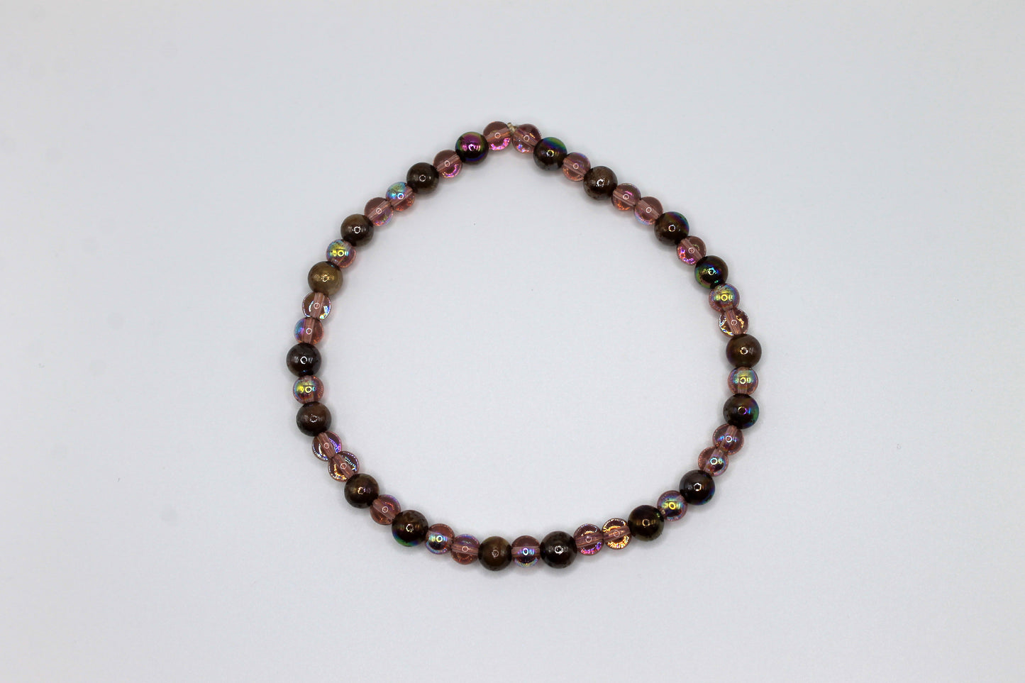 Mismatched Purple Glass Bracelet