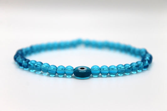 Evil Eye Bracelet, Light Blue