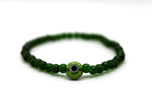 Evil Eye Bracelet, Light Green