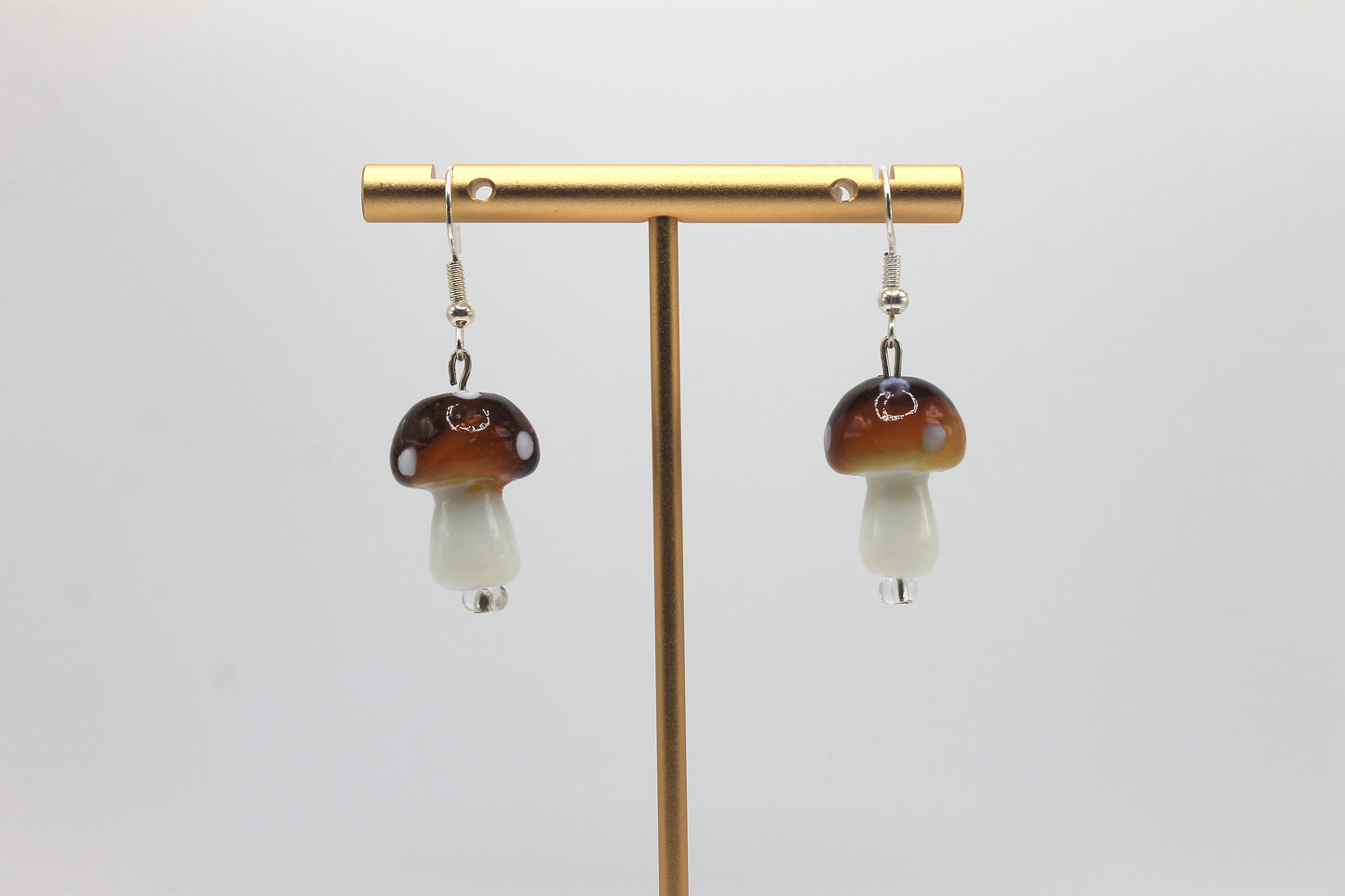 Glass Mushroom Earrings