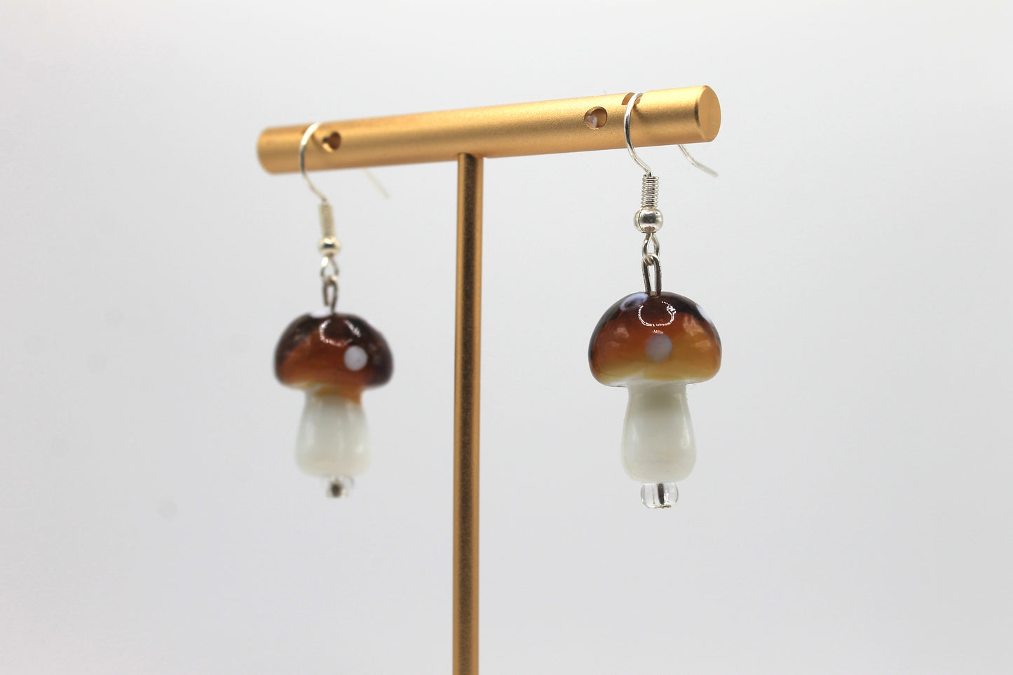 Glass Mushroom Earrings