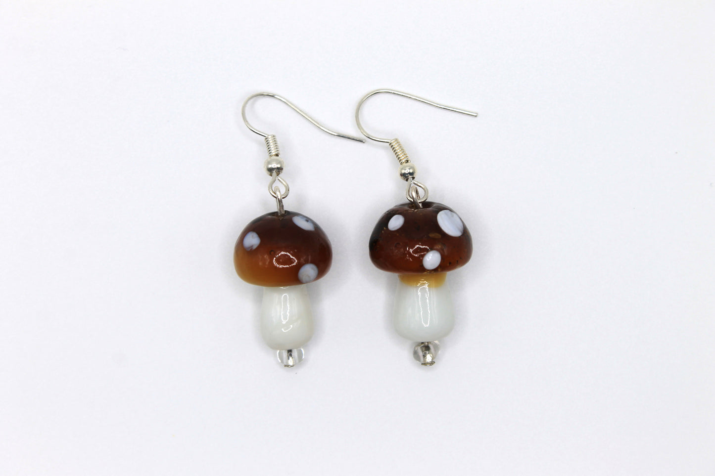 Glass Mushroom Earrings