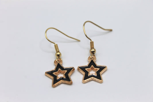 Starburst Earrings, Black