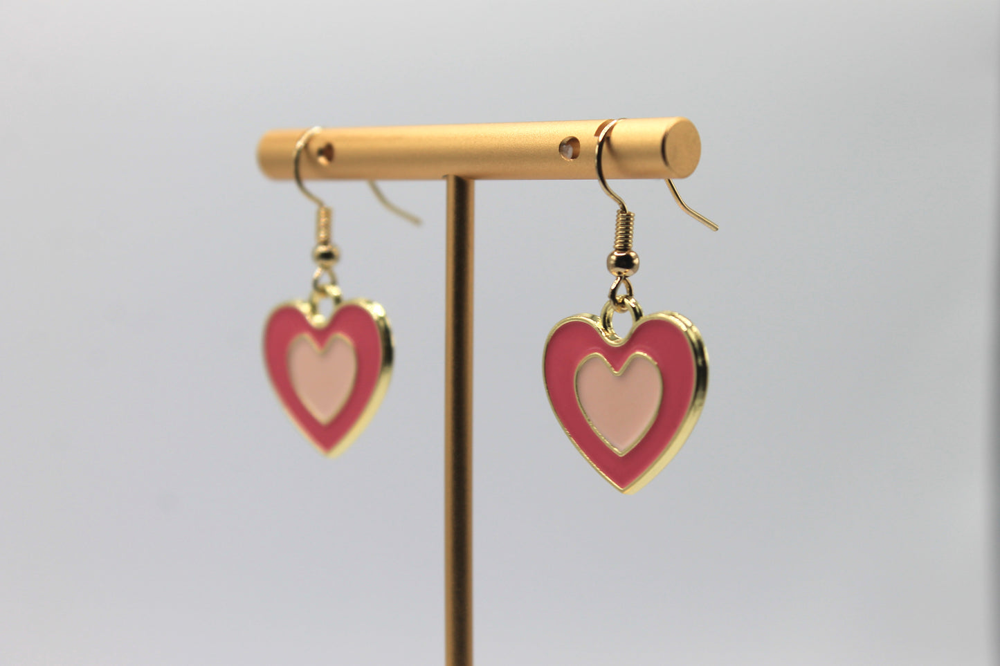 Y2K Inspired Heart Earrings, Pink