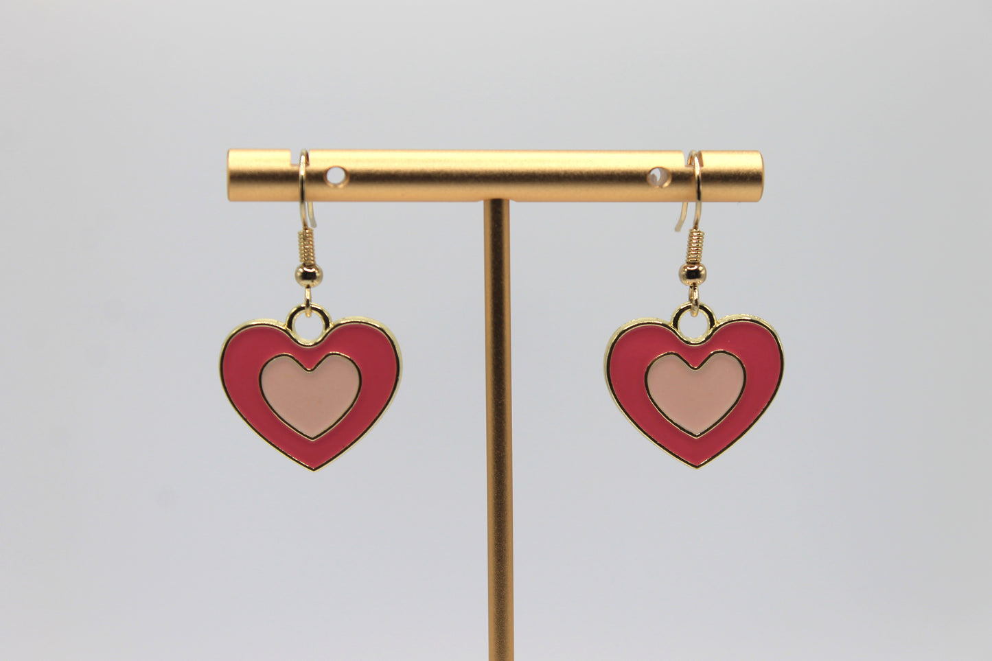 Y2K Inspired Heart Earrings, Pink