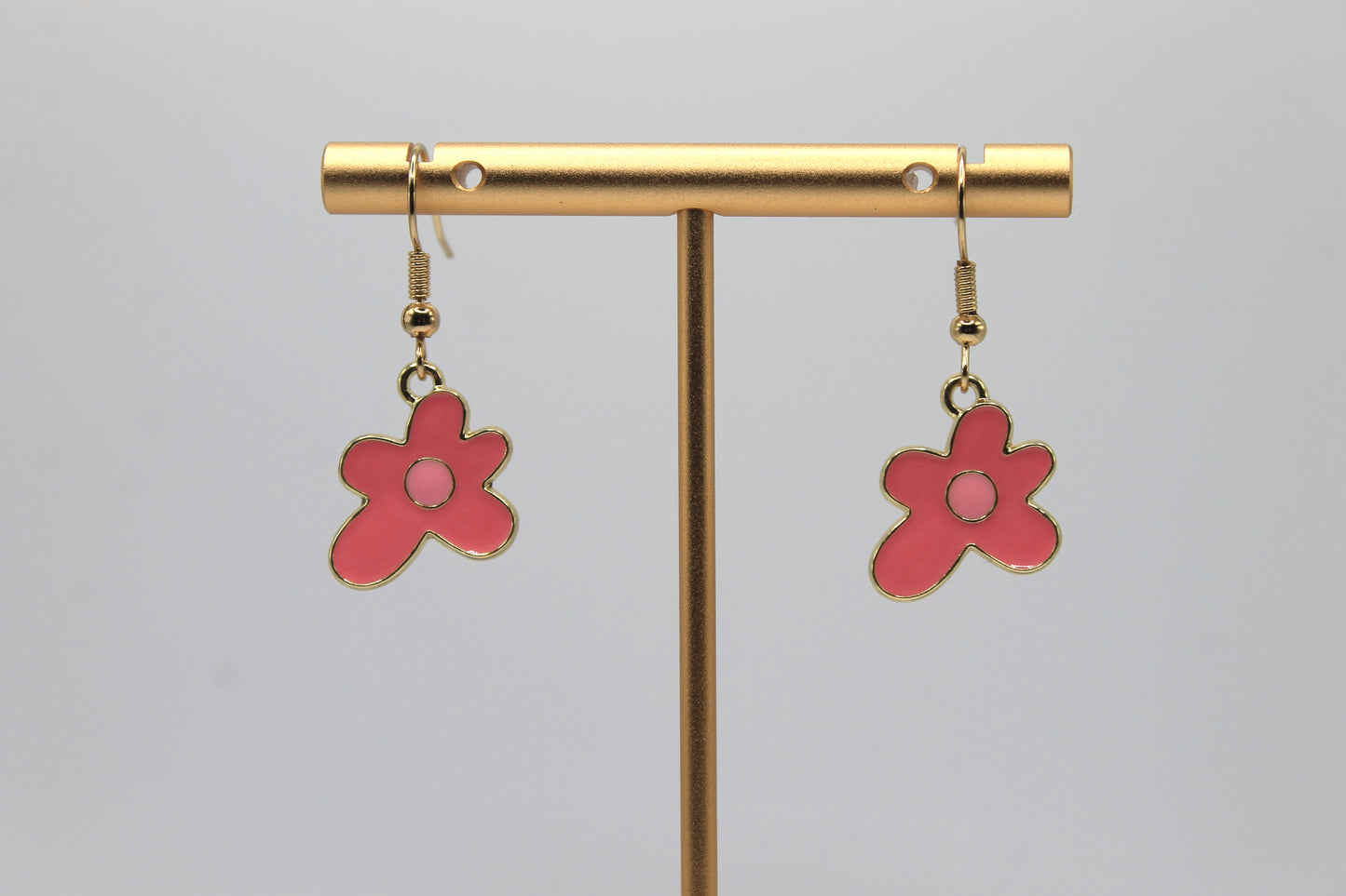 Flower Blob Earrings, Pink