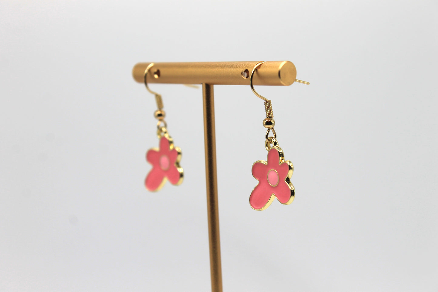 Flower Blob Earrings, Pink