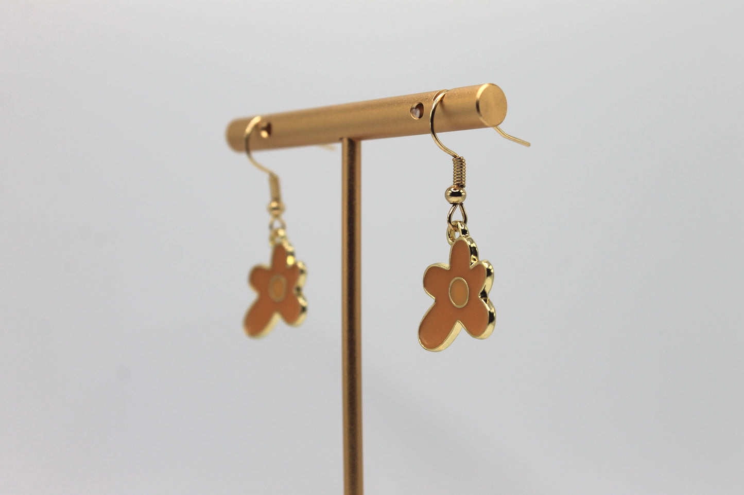 Flower Blob Earrings, Yellow