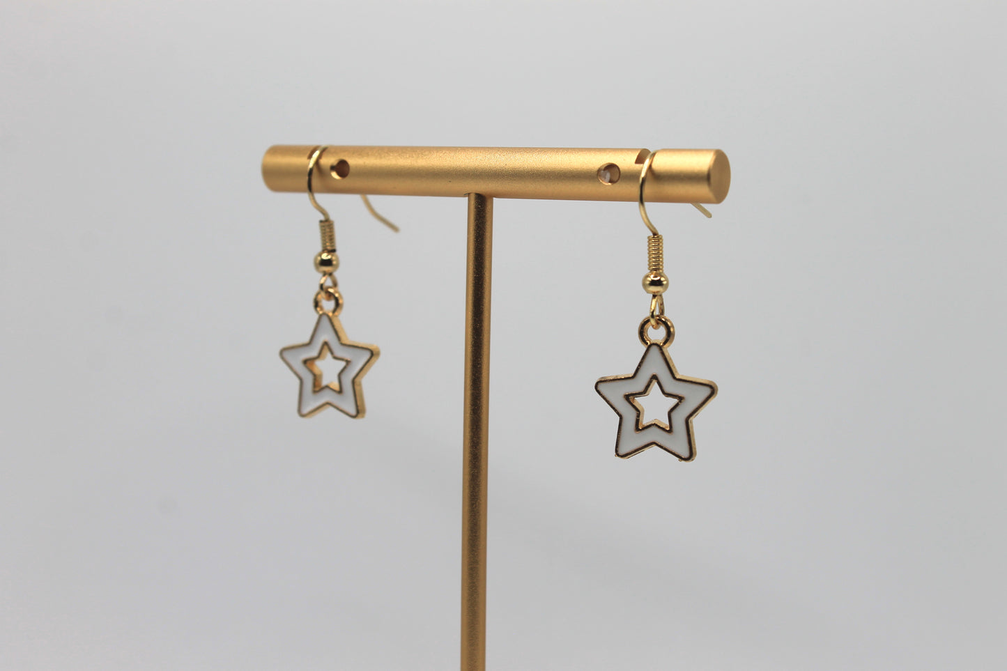 Starburst Earrings, White