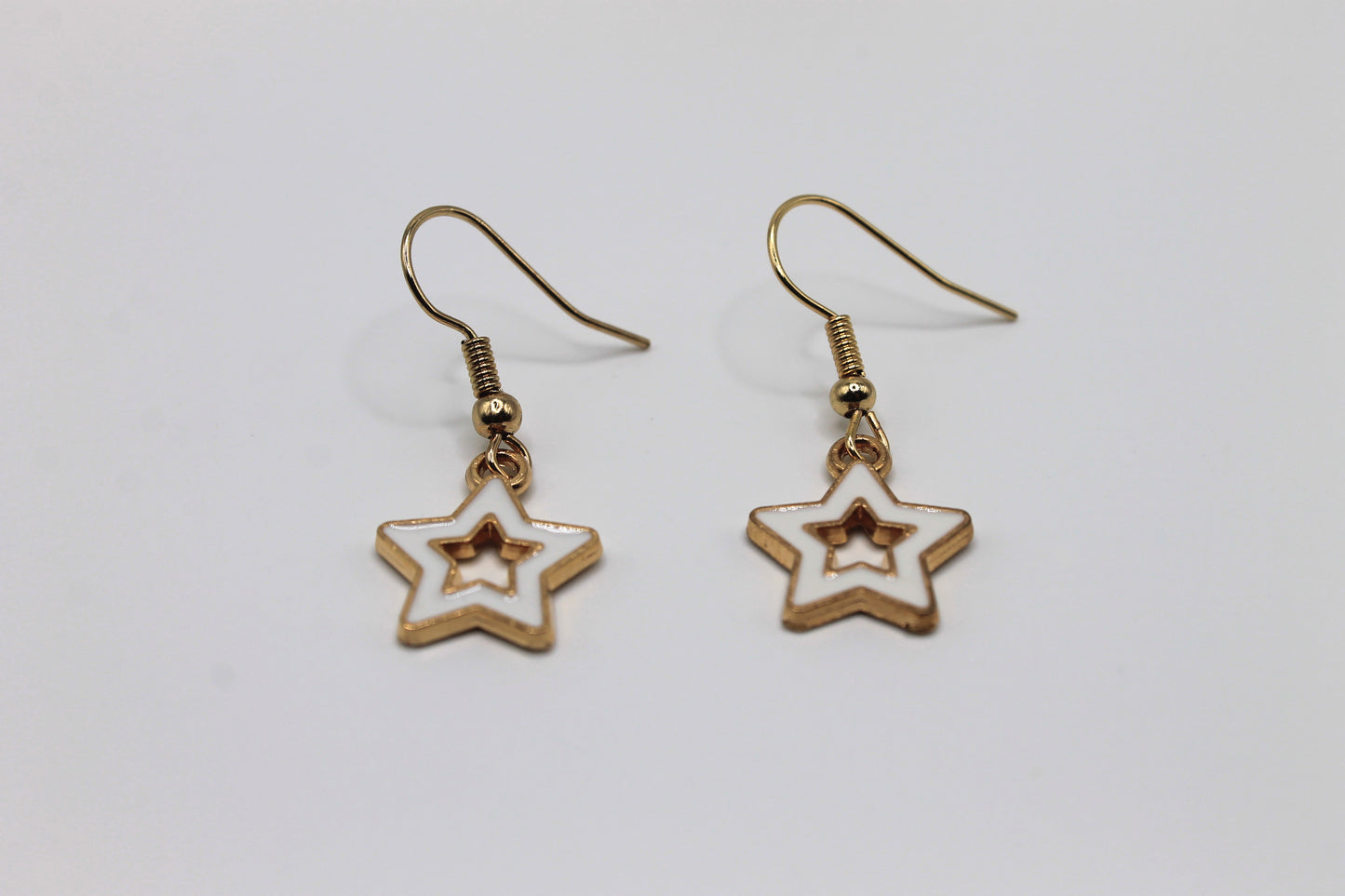 Starburst Earrings, White