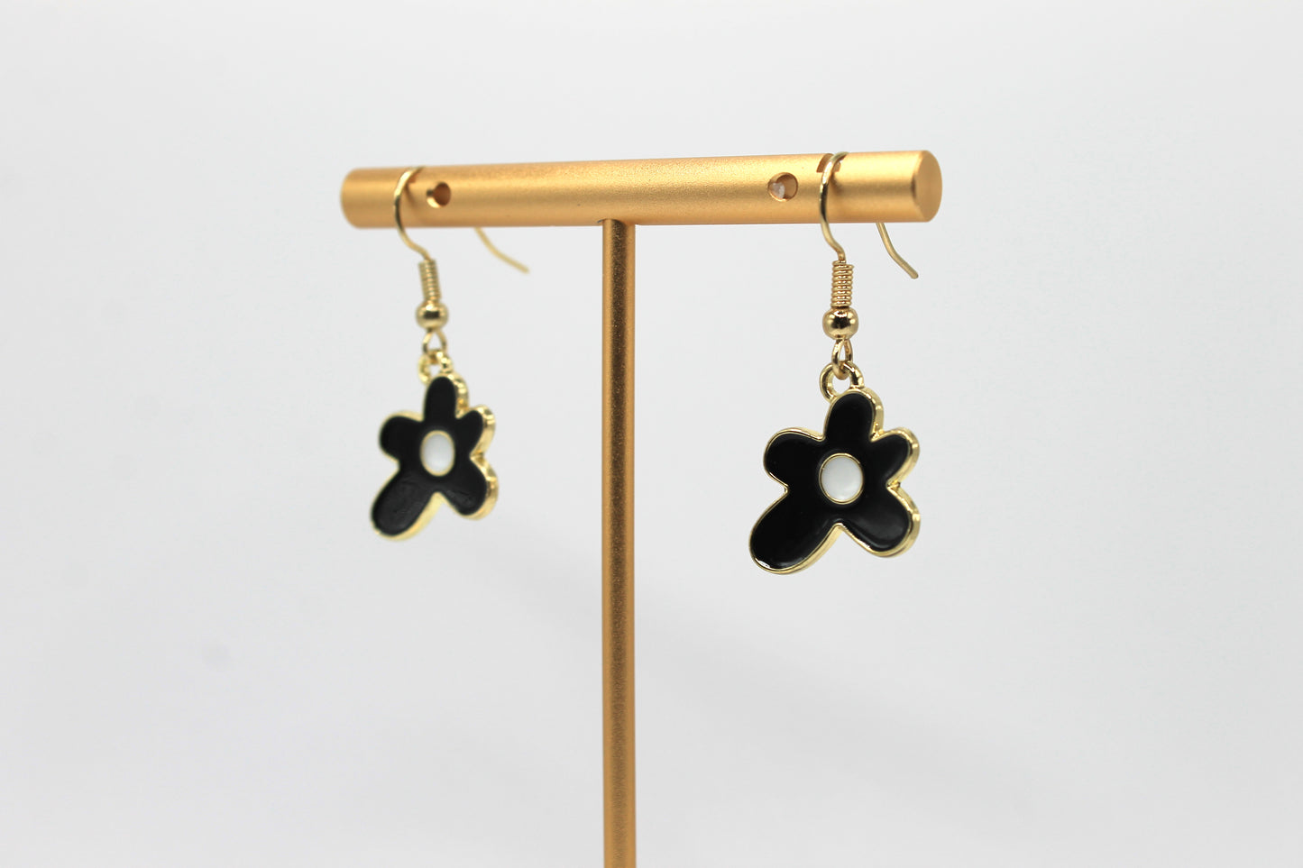 Flower Blob Earrings, Black