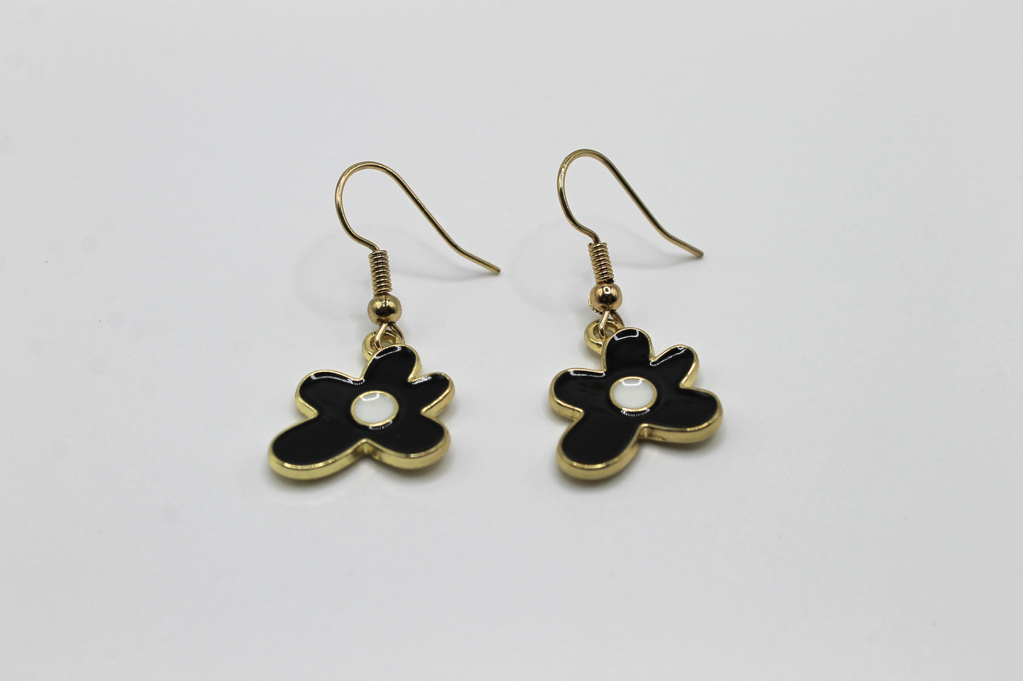 Flower Blob Earrings, Black